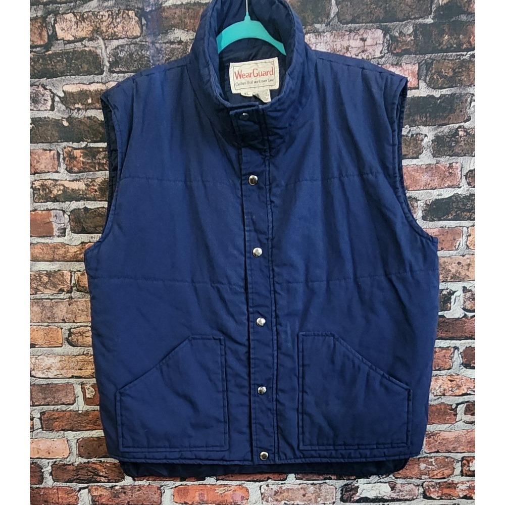 Wear Guard Mens XL  insulated Quilted Blue Pockets Hiking Hunting‎ Workwear